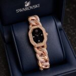 Swarovski Rose Gold Black Diamond Dial