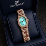 Swarovski Rose Gold Blue Diamond Dial
