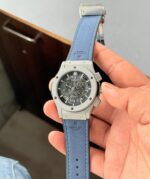 Hublot Big Bang Black Dial Blue Leather Chronograph