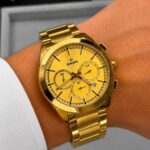 Rado Chronograph Silver Gold Dial