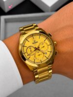 Rado Chronograph Silver Gold Dial