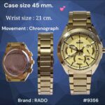 Rado Chronograph Silver Gold Dial - Image 4