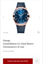 Omega Constellation Chronometer Blue Dial Automatic - Image 2