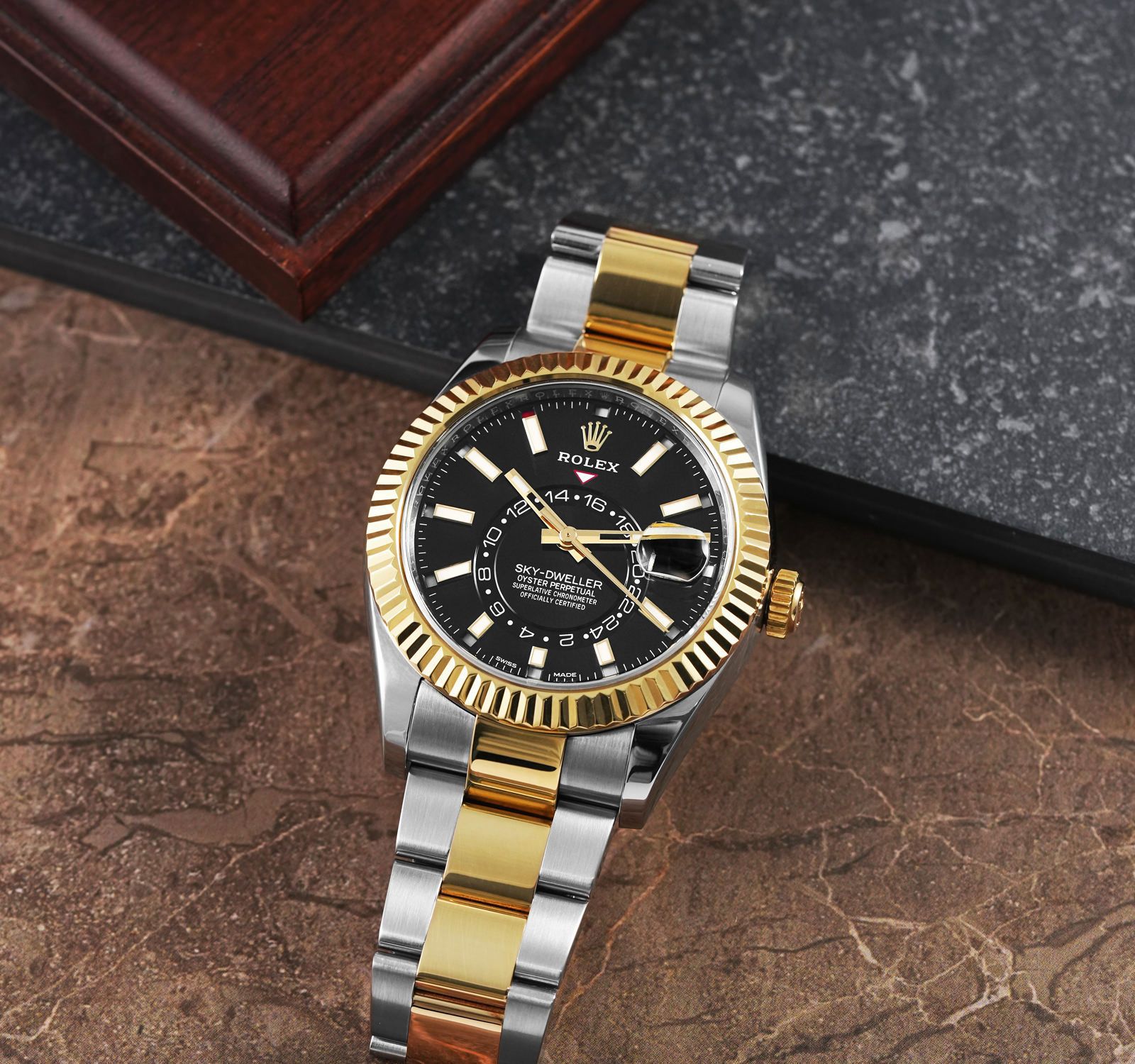 WhatsApp Image 2026-08-05 at 12.43.52 PM Rolex Sky-Dweller Gold Black Dial Automatic - Image 1