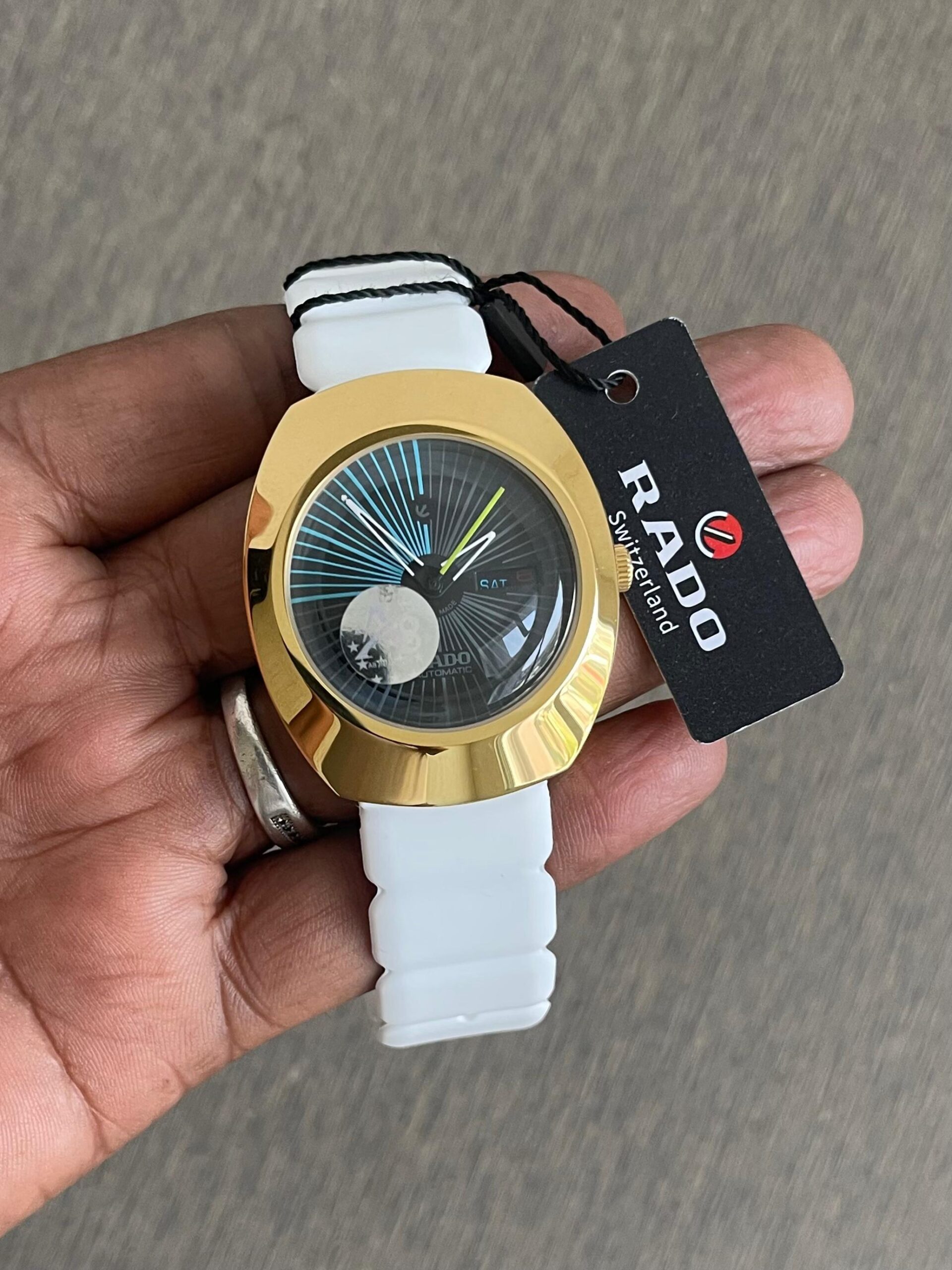 WhatsApp Image 2026-08-05 at 12.45.00 PM Rado Automatic Futuristic White Oval Dial - Image 1