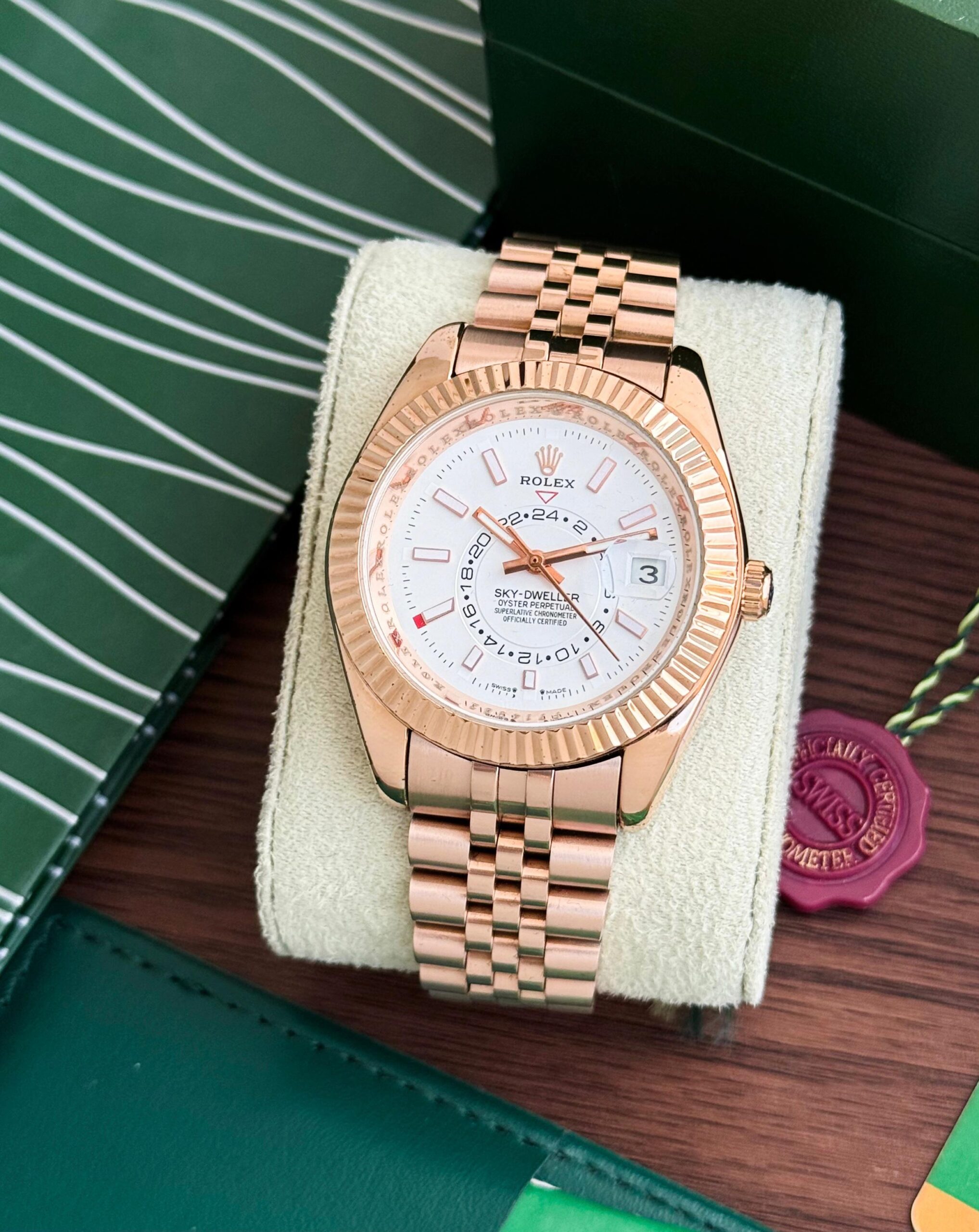 WhatsApp Image 2026-08-05 at 12.54.49 PM Rolex Sky-Dweller White Dial Rose Gold Automatic - Image 1
