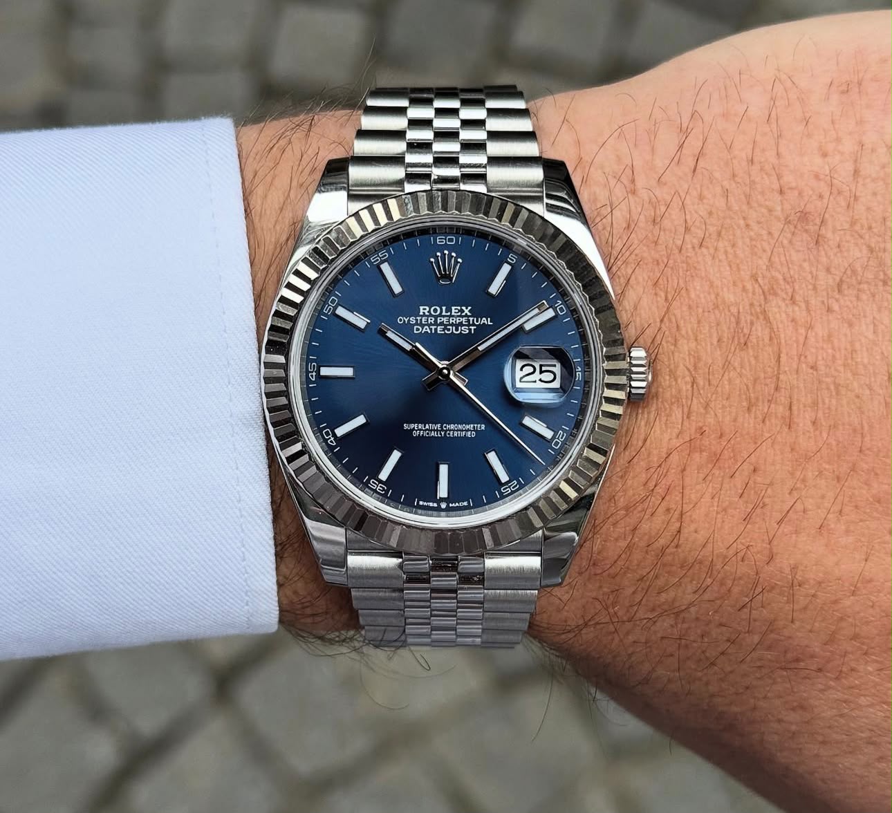 WhatsApp Image 2026-08-22 at 3.39.08 PM Rolex Datejust 41MM Blue Motif Automatic - Image 1