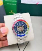Rolex Rainbow Silver Skeleton Automatic - Image 4