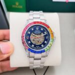 Rolex Rainbow Silver Skeleton Automatic