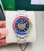 Rolex Rainbow Silver Skeleton Automatic