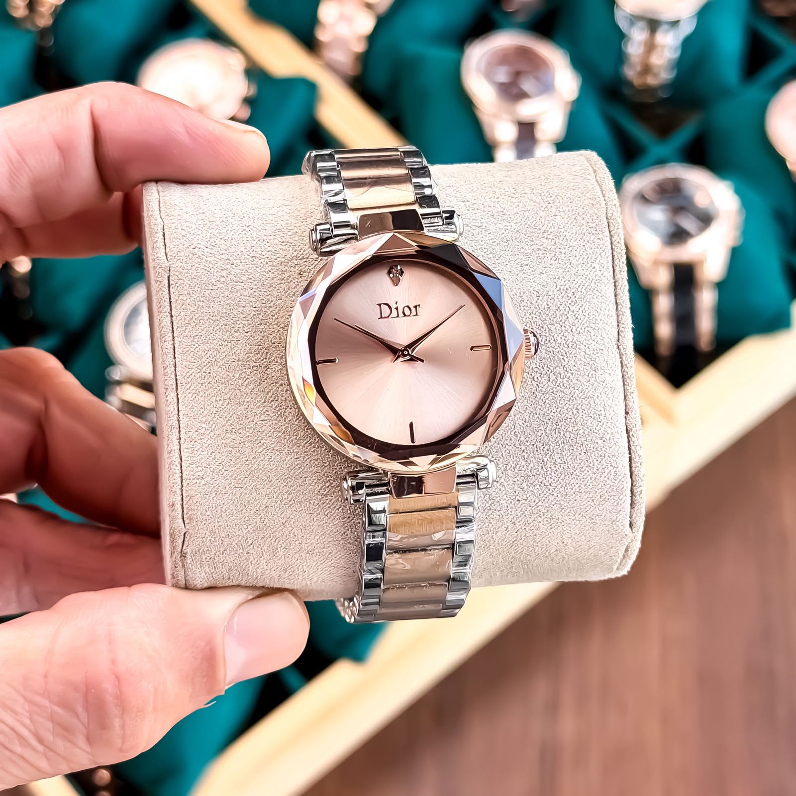 WhatsApp Image 2026-08-22 at 3.48.40 PM (1) Christian Dior Rose Gold Shiny Dial - Image 1