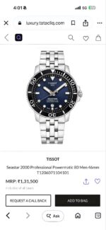 Tissot Seastar Powermatic 80 Blue Dial Diver - Image 2