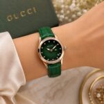 Gucci Green Dial Rose Gold - Image 3