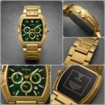 Guess Phoenix Rectangle Gold Tone Analog - Image 5