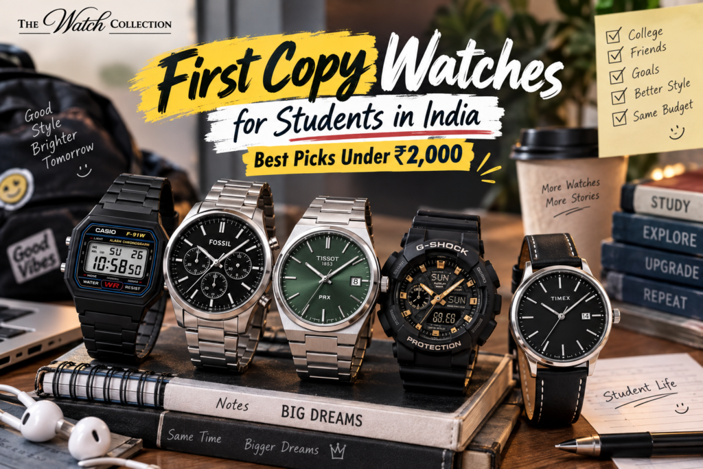 First Copy Watches for Students in India Under ₹2,000 – Stylish and Affordable Student Watch Picks