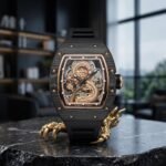 Megir Tourbillon Dragon Carbon Skeleton Automatic
