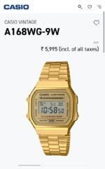 Casio Vintage Golden 36MM Digital - Image 3