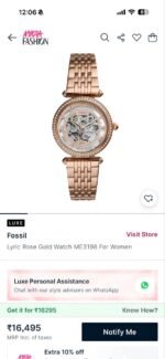 Fossil Lyric Automatic 35MM Rose Gold - Image 2