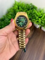 Rolex Day Date Oyster Perpetual Green Textured Dial - Image 4
