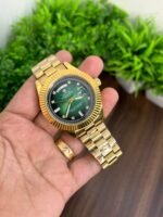 Rolex Day Date Oyster Perpetual Green Textured Dial - Image 3
