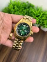 Rolex Day Date Oyster Perpetual Green Textured Dial - Image 2