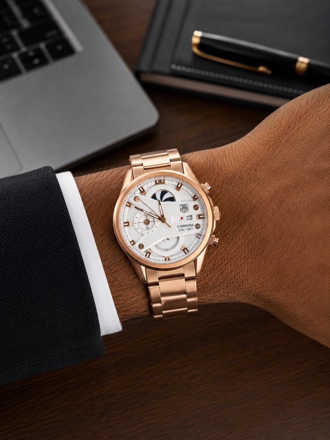 WhatsApp Image 2026-09-02 at 2.43.28 PM Tag Heuer CR7 Rose Gold Chronograph - Image 1