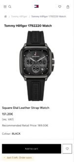 Tommy Hilfiger Herald 41mm Black Chronograph - Image 3