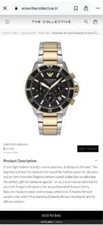 Emporio Armani Diver Chronograph 43MM Black Dial - Image 2