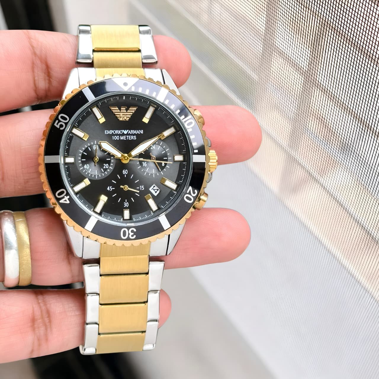 WhatsApp Image 2026-09-02 at 2.44.47 PM Emporio Armani Diver Chronograph 43MM Black Dial - Image 1