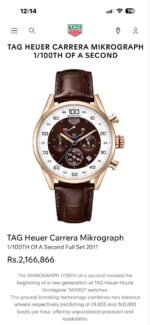 Tag Heuer Rose-Gold Tone Chronograph - Image 2