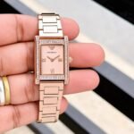 Emporio Armani Genni Rectangular Rose Gold