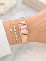 Emporio Armani Genni Rectangular Rose Gold - Image 4