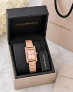 Emporio Armani Genni Rectangular Rose Gold - Image 5