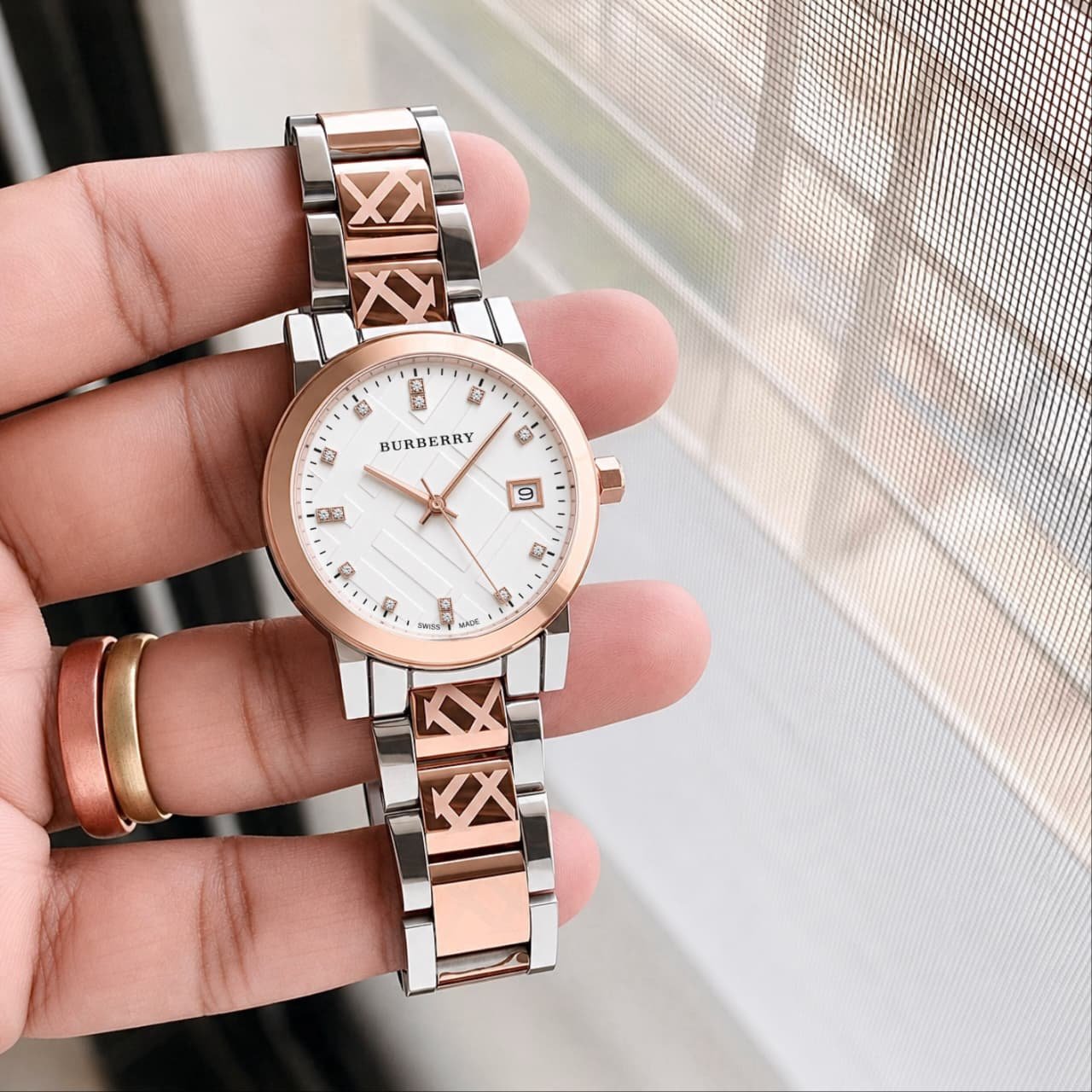 WhatsApp Image 2026-09-02 at 2.45.50 PM Burberry Gradient White-Gold Dial - Image 1