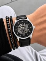 Boss Automatic Black Textured Skeleton Dial - Image 3