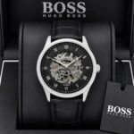 Boss Automatic Black Textured Skeleton Dial - Image 5