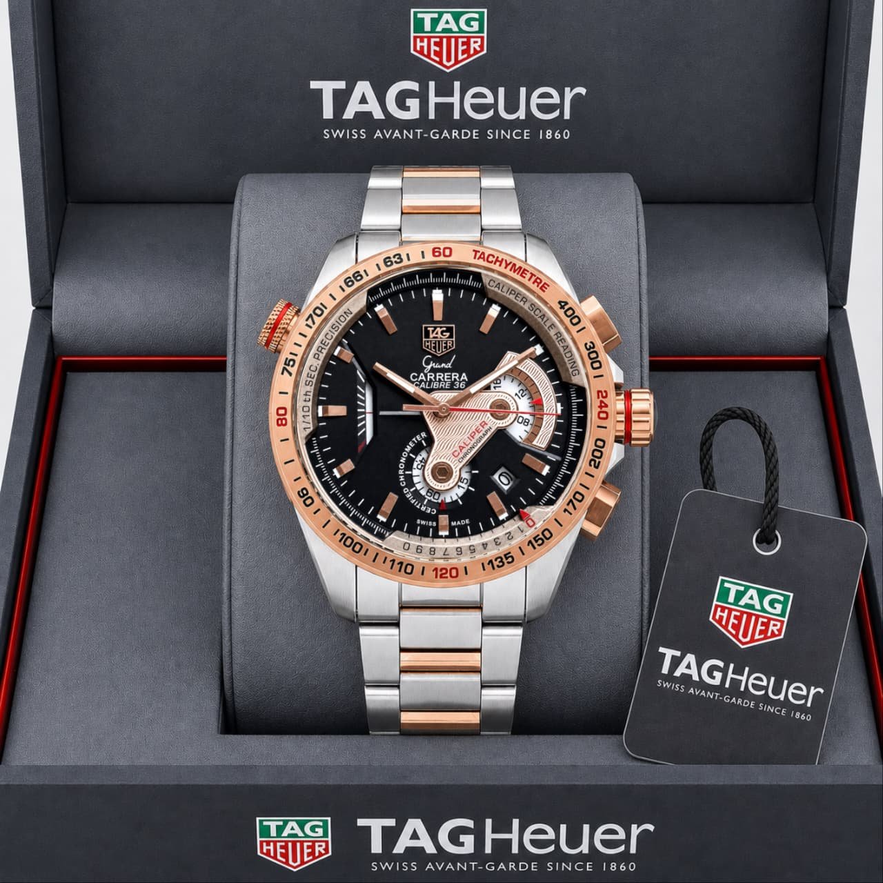 WhatsApp Image 2026-09-02 at 2.50.37 PM (1) Tag Heuer Calibre 36 Black Racing Dial Chronograph - Image 1