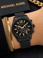 Michael Kors Lexington Black Chronograph 44MM