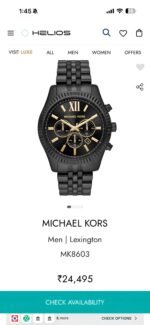 Michael Kors Lexington Black Chronograph 44MM - Image 2