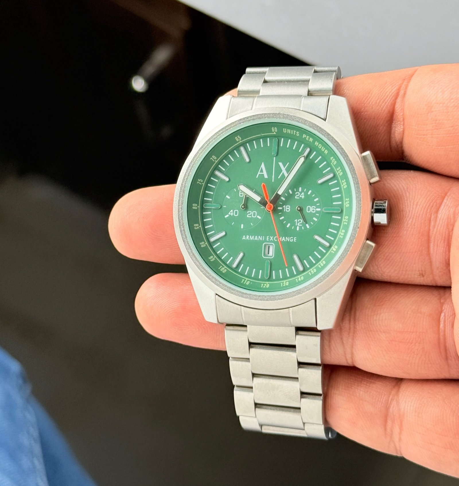 WhatsApp Image 2026-09-02 at 3.20.27 PM Armani Exchange Parker Green Dial Chronograph - Image 1
