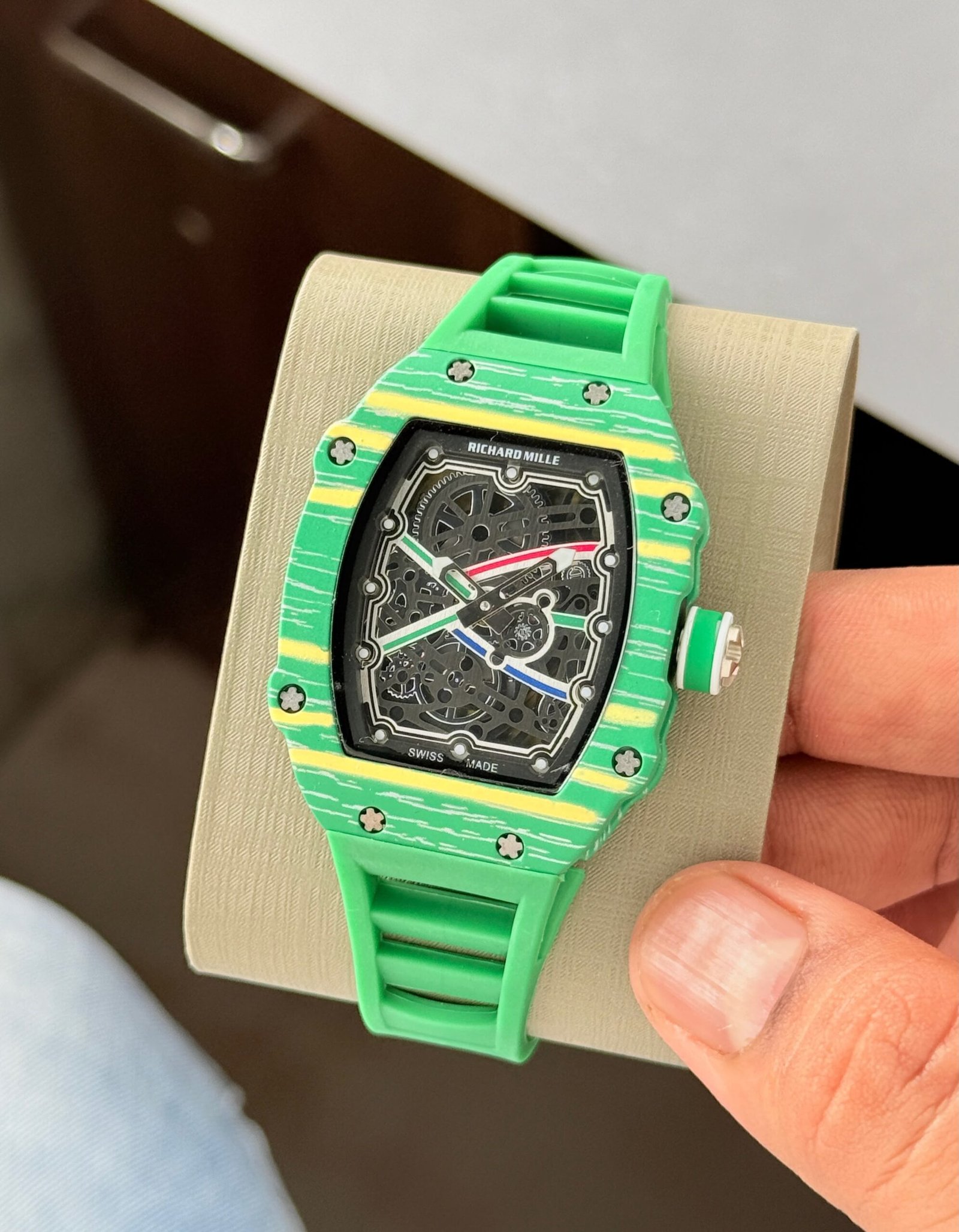 WhatsApp Image 2026-09-02 at 3.21.55 PM Richard Mille Green 44MM Quartz - Image 1