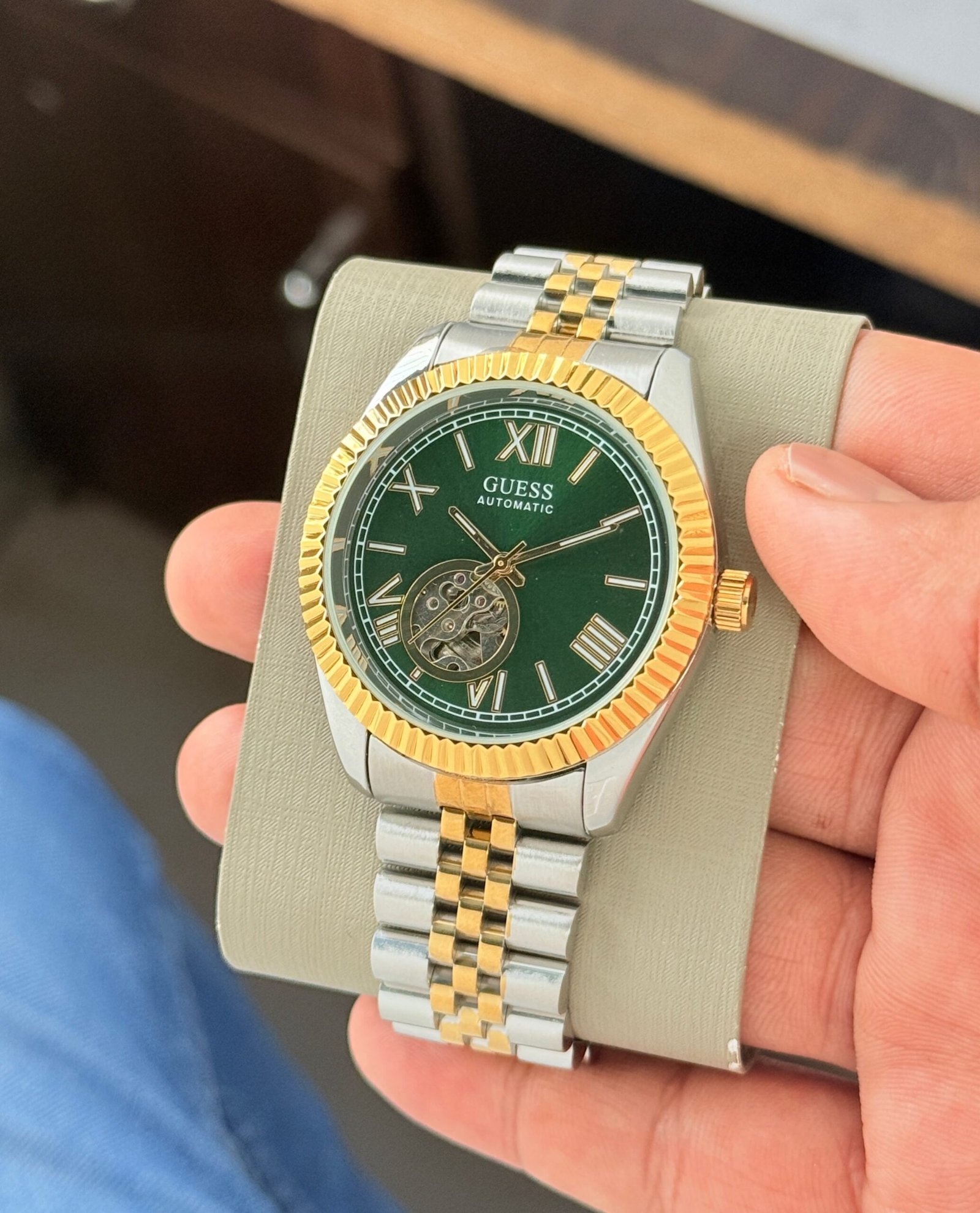 WhatsApp Image 2026-09-02 at 3.25.35 PM (2) Guess Connoisseur Bold Green Dial Automatic - Image 1