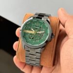 Armani Exchange Green Dial Automatic Open Heart
