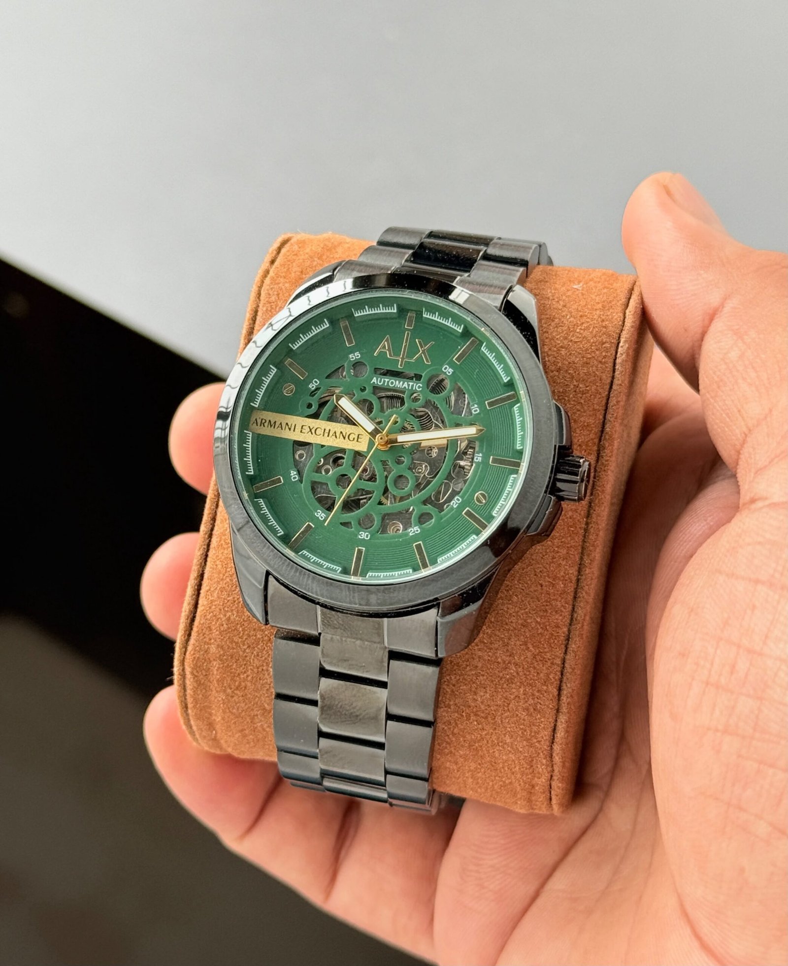 WhatsApp Image 2026-09-02 at 3.25.55 PM Armani Exchange Green Dial Automatic Open Heart - Image 1