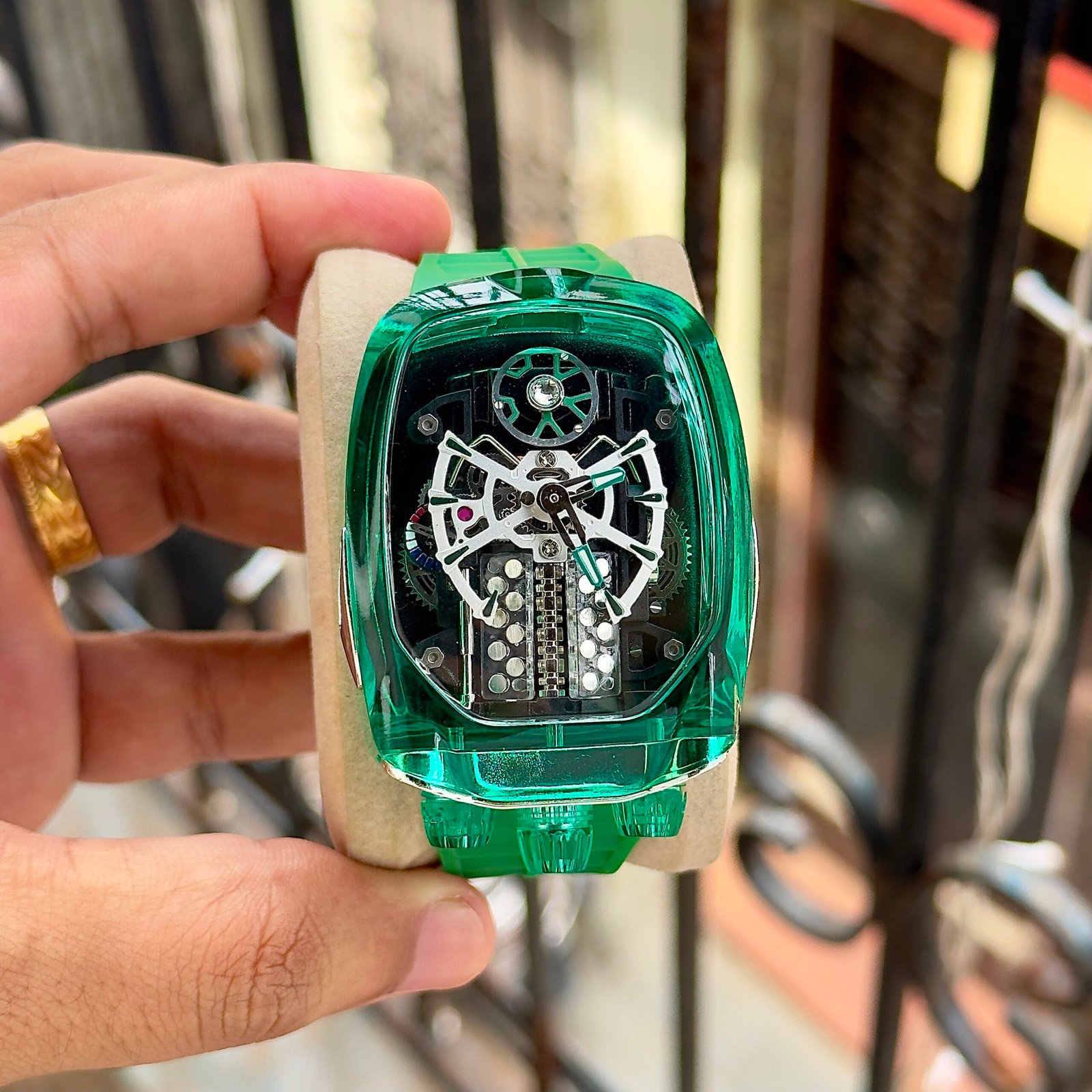 WhatsApp Image 2026-09-04 at 6.01.54 PM Jacob & Co Bugatti Chiron Green Transparent Skeleton Dial - Image 1