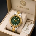 Versace Greca green textured dial Chronograph - Image 2
