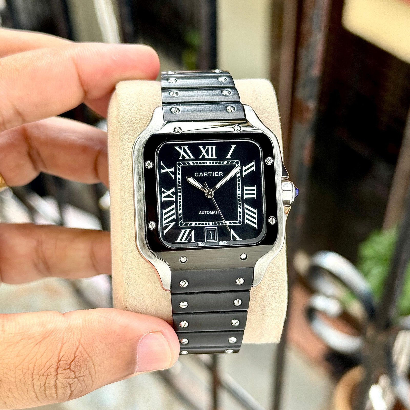 WhatsApp Image 2026-09-04 at 6.03.35 PM (1) Cartier Santos de Black dial Automatic - Image 1