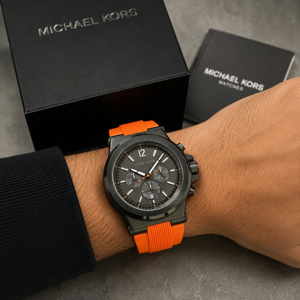 WhatsApp Image 2026-09-04 at 6.04.15 PM (1) Michael Kors Dylan Chronograph Gunmetal Grey Dial - Image 1