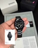Rado Chronograph Black Gold Tone Chrono - Image 4