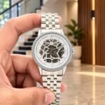 Michael Kors Automatic Skeleton Silver-Tone